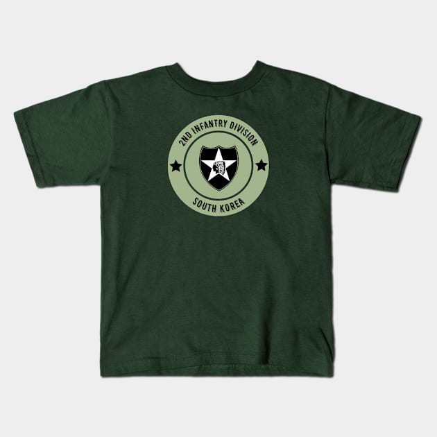 2nd Infantry Division South Korea Kids T-Shirt by Trent Tides